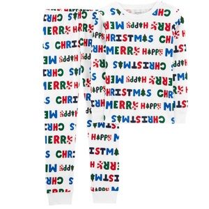 Carter’s Kids Happy Merry Christmas Candy Cane Tree Shirt and Pants Pajamas